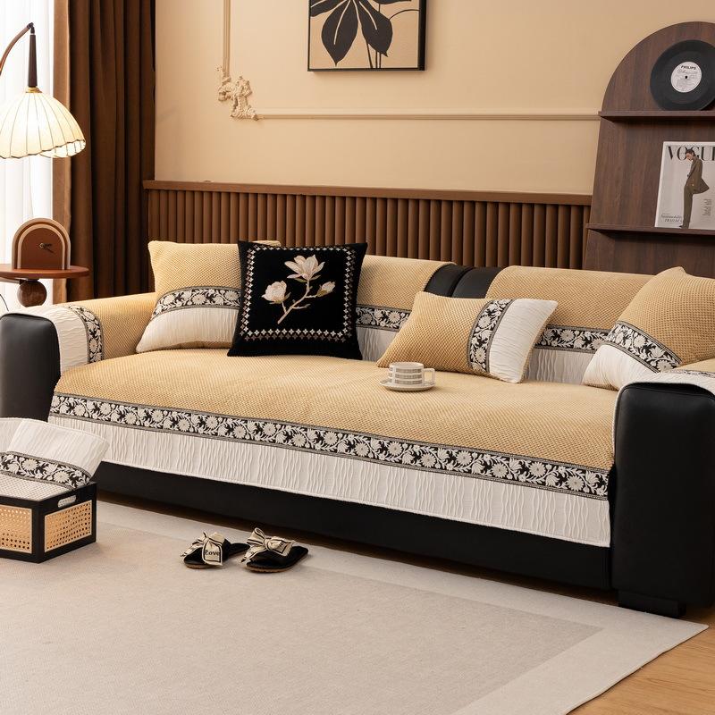 

New Thickened Corduroy Sofa Cushion Four Seasons Universal Non-Slip Light Luxury High-Grade Feeling Cover Cloth Towel Cover 70*70cm