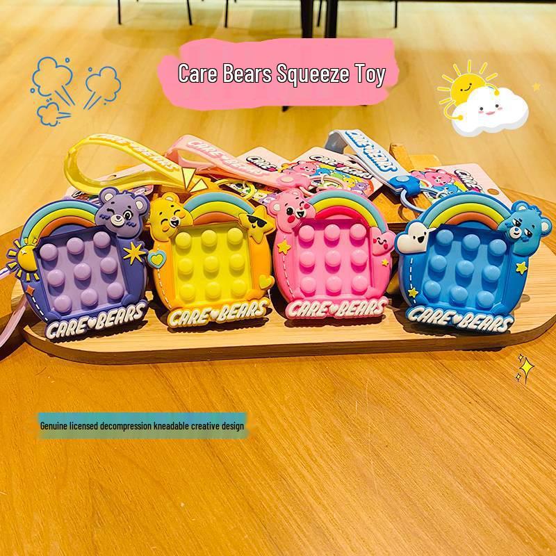 Cartoon Heart Bear Squeeze Toy Keychain - Cute Stress Relief Gift for Couples