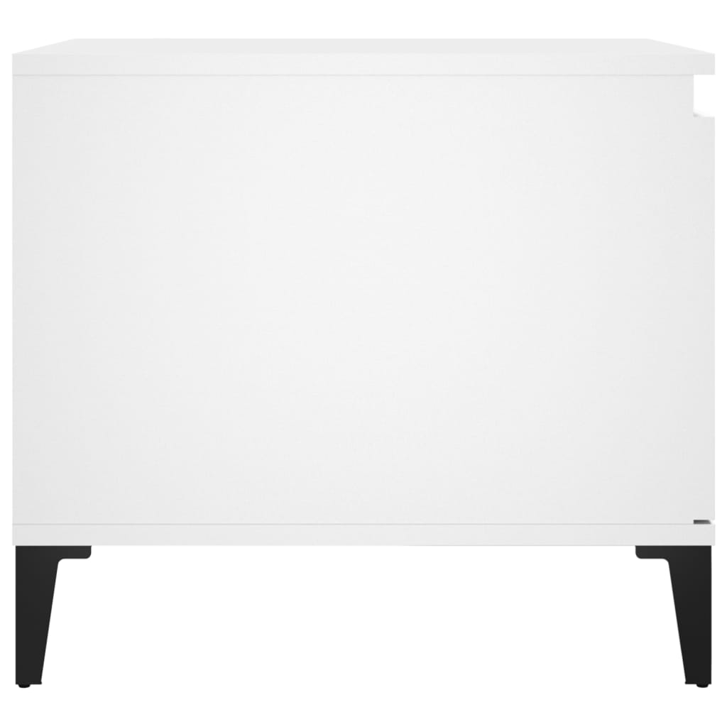 Vidaxl Stolik Kawowy, Biały 100X50X45 Cm, Materiał Drewnopochodny