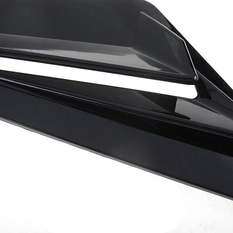 For Hyundai Elantra   Car Rear Louver Window Side Shutter Cover Trim Sticker Vent Scoop ABS Carbon Fiber Gloss Black