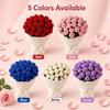 60/80/110/160cm Finished Rose Bouquet Blanket Knitted Nap Throw Blanket Gift for Girlfriend Best Friend Holiday Present with Gift bag