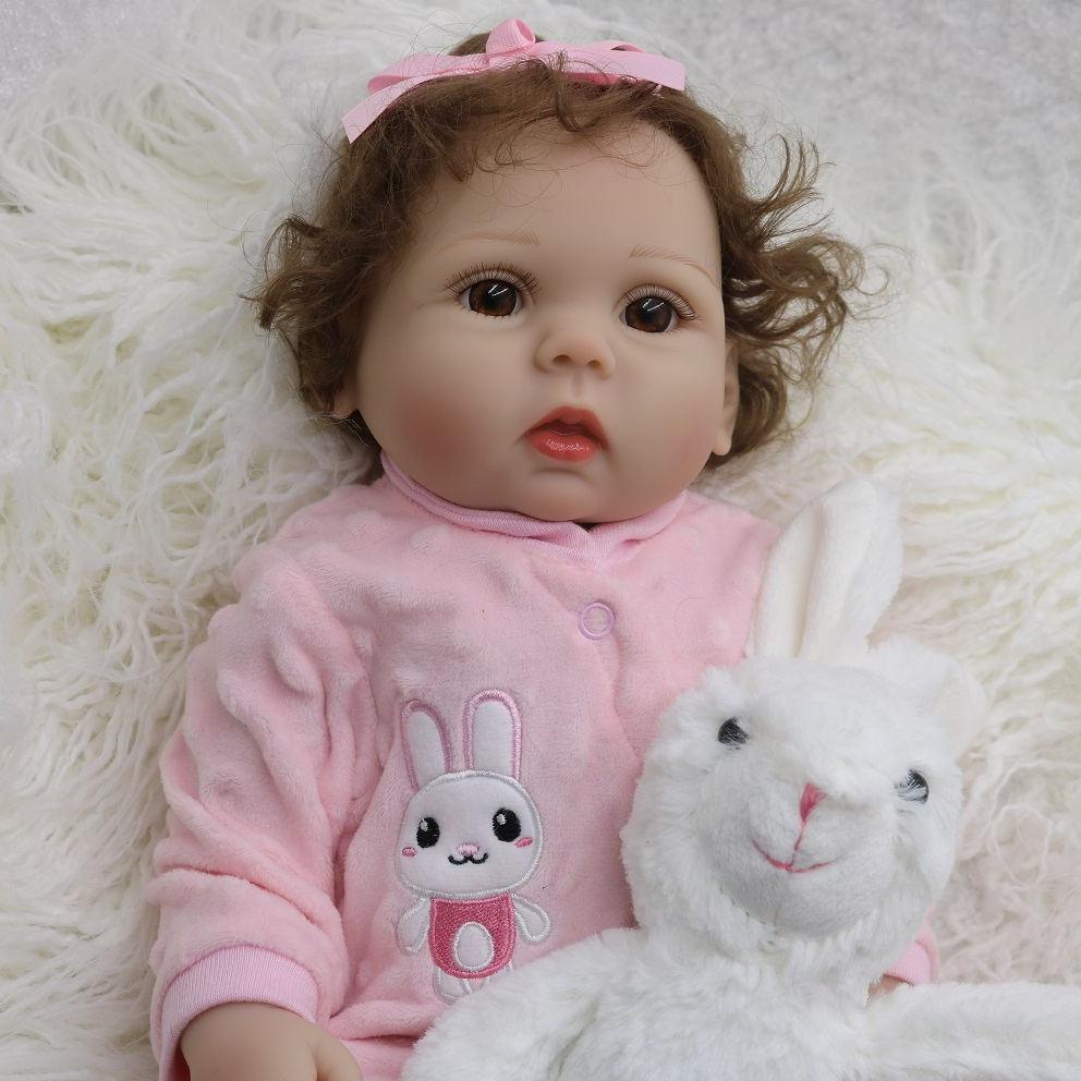 BZDOLL 45cm 18 Inch Soft Vinyl Reborn Levi Baby Doll Toy for Girl Cloth Body Kid Dress Up Play House