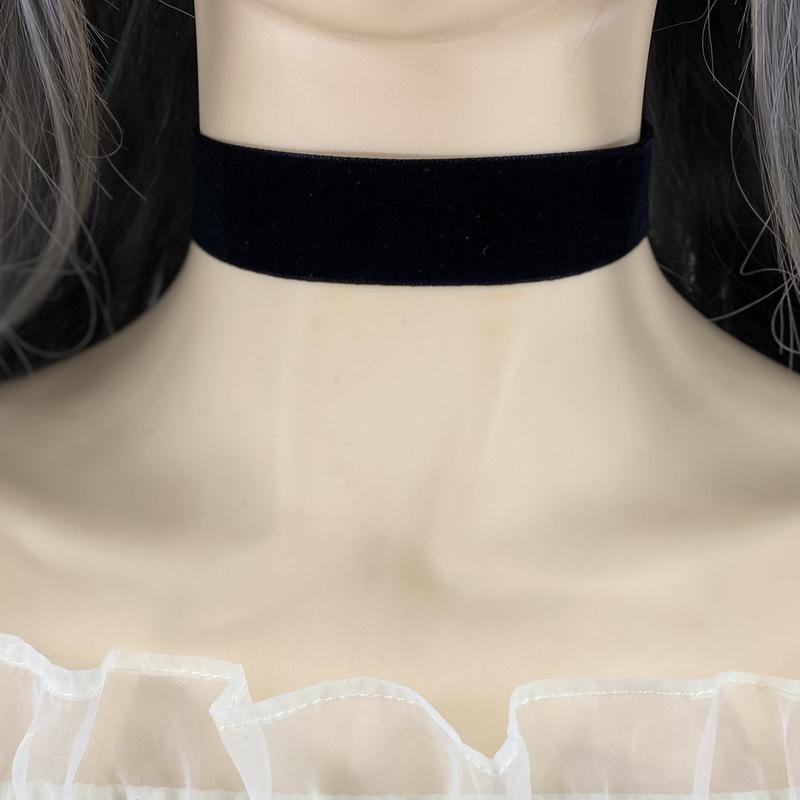 Europejski i Amerykański Gotycki Aksamitny Naszyjnik Choker dla Kobiet