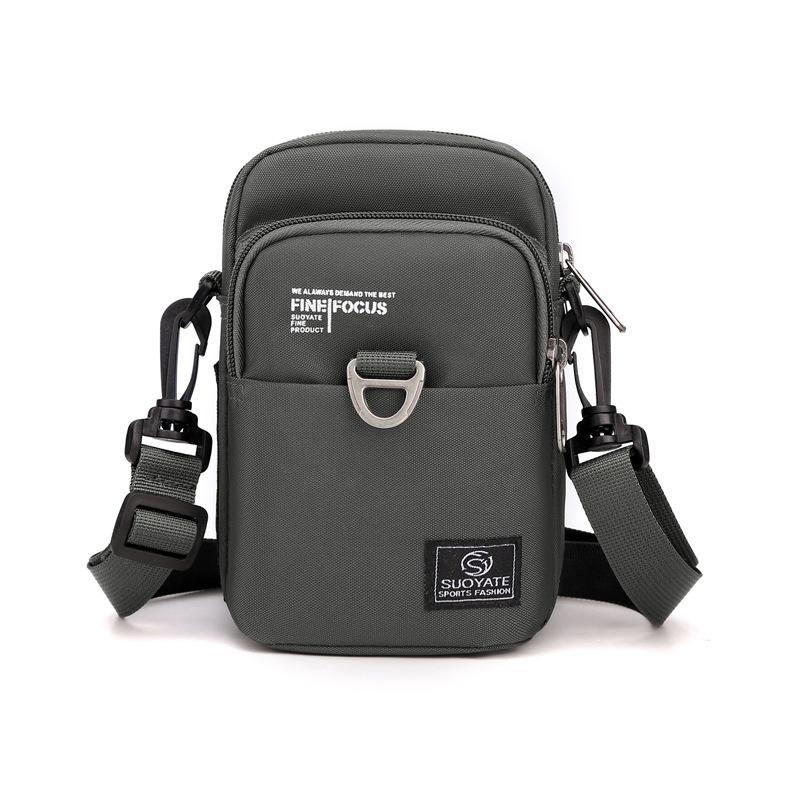 

Shoulder bag New trendy men s mobile phone bag Shoulder messenger bag trendy with Oxford cloth fanny pack women серый