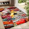 Cars Movie Collage Carpet Rug Soft Washable Antislip Home Living Room Sofa Mats Personalized Christmas Rug