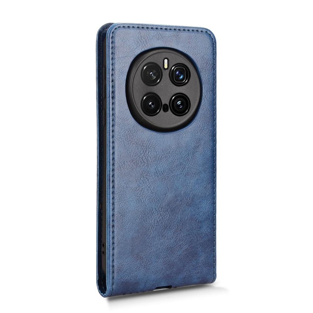 Pouzdro pro Honor Magic7 Pro 5G s přihrádkou na karty Magnetický vertikálně otevíraný kožený kryt na telefon