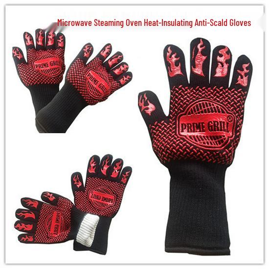 Heat-Resistant Silicone Oven & Barbecue Gloves