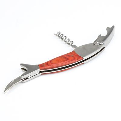Wine Corkscrew Multifunction Wooden Handle Stainless Steel Red Wine Bottle Opener Kitchen Accessories Cork Remover Beer Opener