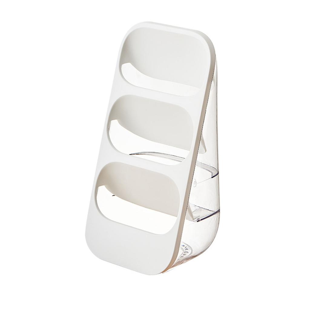 3-lagige Aufbewahrungsbox für Essstäbchen, Käfig, Geschirr, Abflussregal, Organizer, Gabel, Löffel, Trennbehälter, staubdichte Lagerung