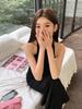 2026 Spring/Summer High-Neck Sleeveless Slim Fit Elegant Back Slit Maxi Dress for Women