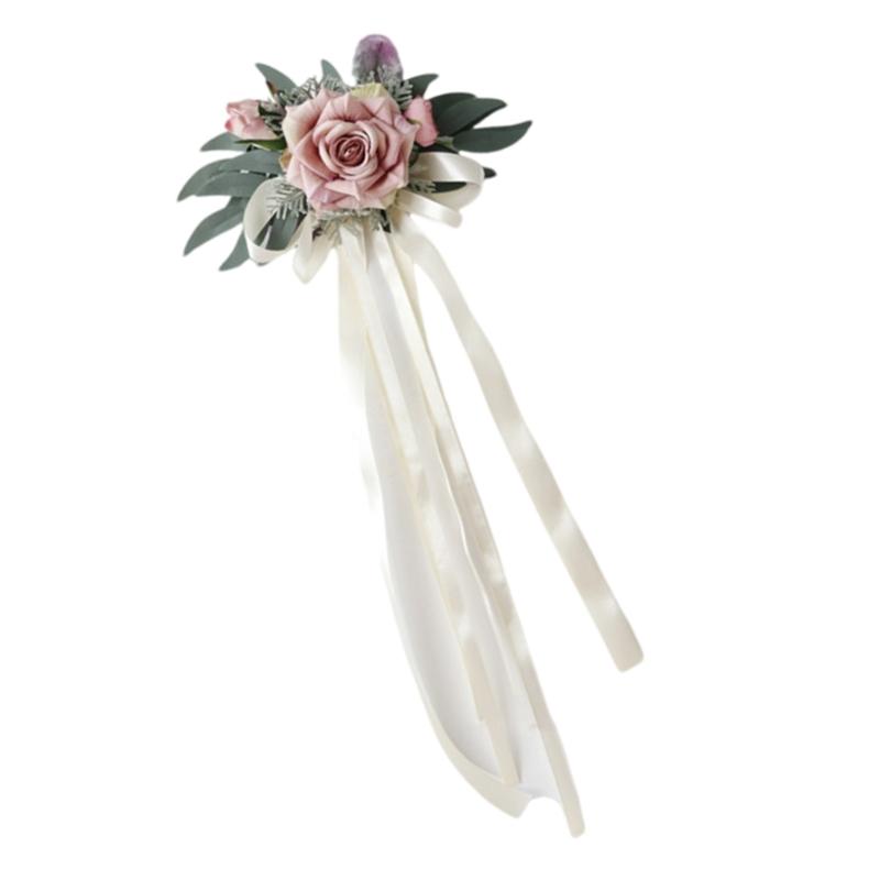 Artificial Flower Bouquet Romance Wedding Car Rearview Decoration And Celebration Venues Layout Setting Flower Decors