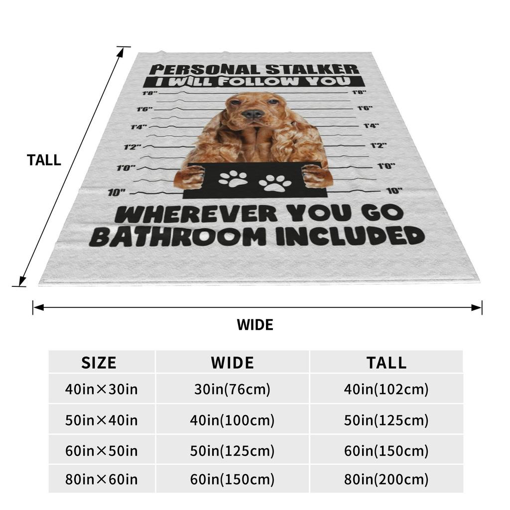 Funny English Cocker Spaniel Puppy Sayings Blankets Fleece Sofa Throw Blanket For Couch Bedding Office Throws Bedspread Quilt