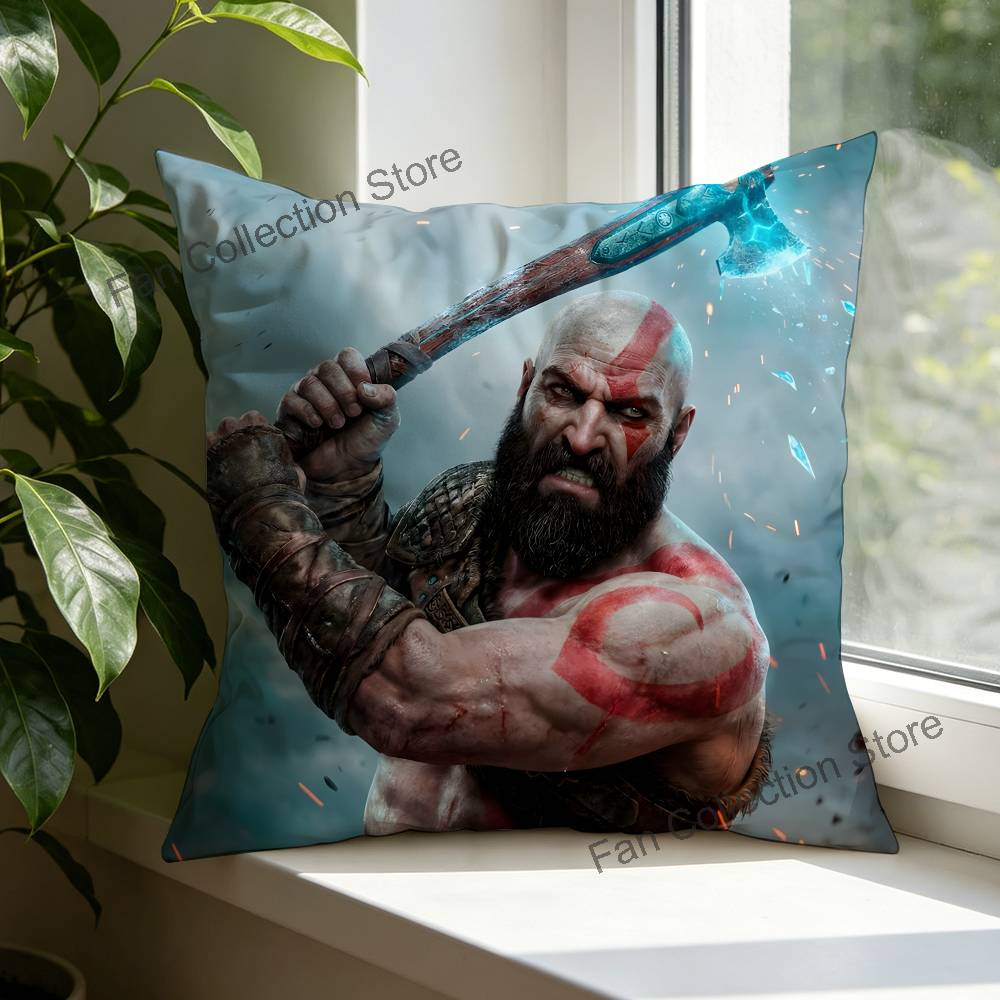 GGod of WWar Pillow Case Plush Pillow Cases Home Decoration Pillow Cover for Sofa Bed Chair Living Room