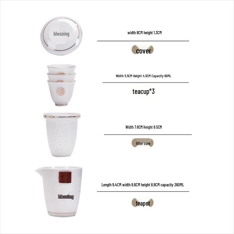Portable Ceramic Travel Tea Set