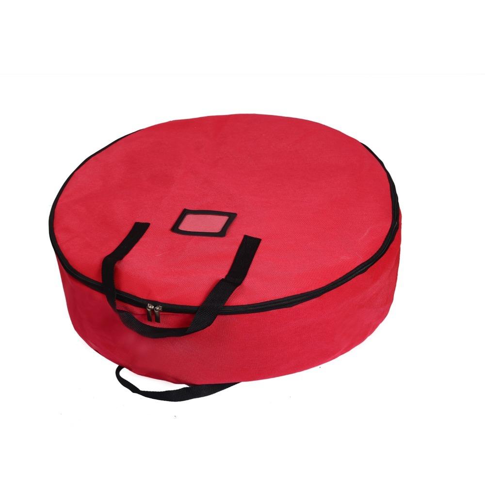 Round Christmas Wreath Storage Bag Large Capacity Festival Garland Container  for Holiday
