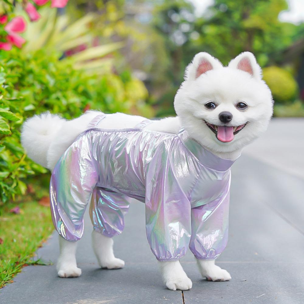 

Пыленепроницаемые штаны на четырех лапах для собаки, защита от насекомых, комбинезон для защиты лап щенка, повседневная одежда Purple - XL