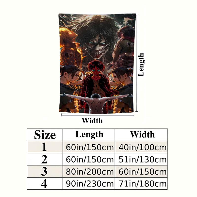 Tapestry ze Ścianą z Attack on Titan Estetyczny Ozdoba Ścienna Drukowany Materiał Koc Dekoracyjne Tapiserie Do Sypialni Salonu Wystrój Domu