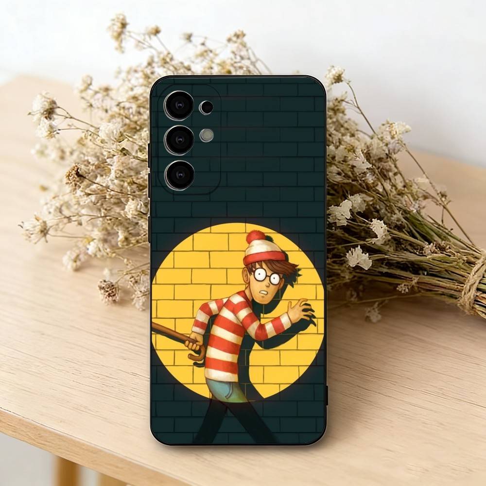 

Где Уолли Игра Уолли Уолли Чехол для телефона для Samsung S25, S24, S21, S22, S23, S30, Ultra, S20, Plus, Fe, Lite, Note, 10, Черный чехол Samsung S30plus5G