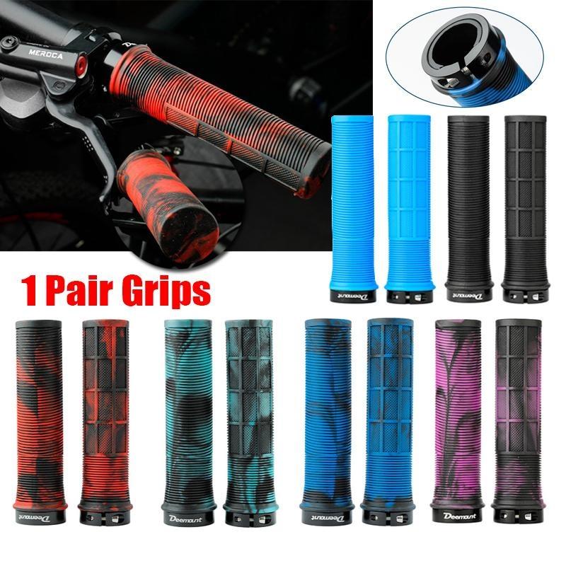A Pair of Mountain Bike Accessories Bicycle Handle Cover Color TPR Silicone Bicycle Antiskid Pair Handle Straight Handle