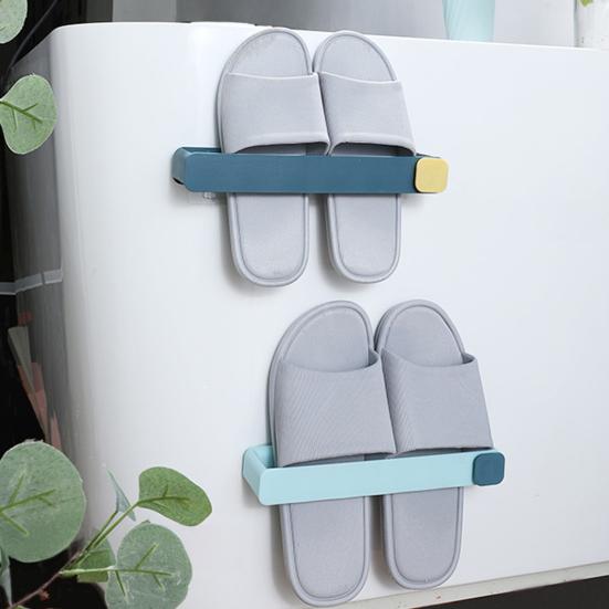 Badezimmer Hausschuhe Halter Wandmontiertes Aufbewahrungsregal Robuste Konstruktion Starke Tragfähigkeit Hausschuhe Schuhe Regal