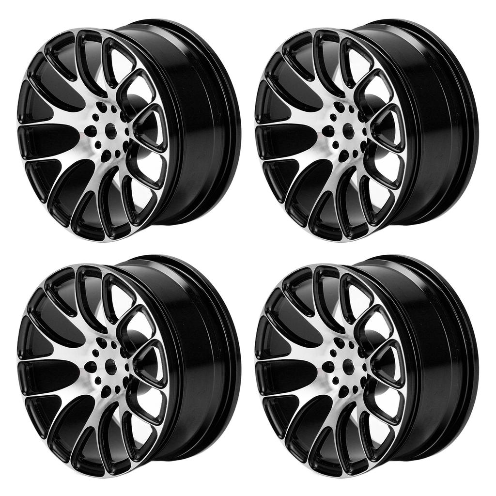 4pcs RC Wheel Hub Aluminium Alloy Wheel Hub Rims 52mm for Tamiya TT‑01 1 10 RC CarBlack