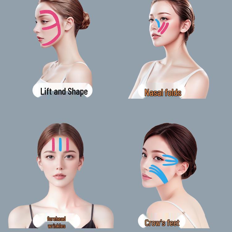 Gesichtslifting-Patch: Glatte Nasolabialfalten, Krähenfüße und Stirnfalten
