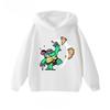 Soft Children Hoodie with Cute Ninja Turtle & Pizza Graphic, Long Sleeve Pullover Sweatshirt for Autumn Winter Daily Casual Sport Wear for Kids
