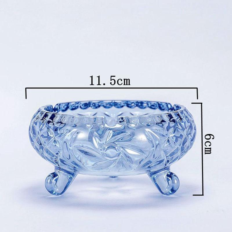 Home Crystal Glass Ashtray Fashionable and Creative Personality Living Room, Bedroom Coffee Table Office Ashtray