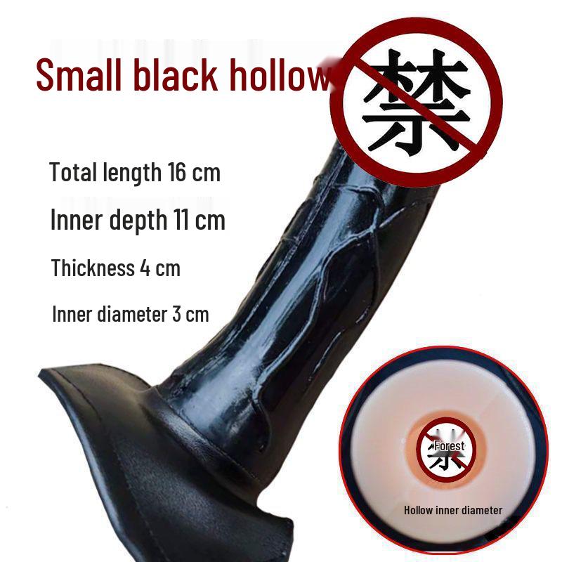 Unisex Realistic Dildo Hollow Leather Pants with Vibrating Masturbator