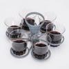 Foldable Rotating Cup Holder for Coffee, Wine, or Cocktail Glasses - Creative Petal Shape, Multifunctional Handle & Carrier