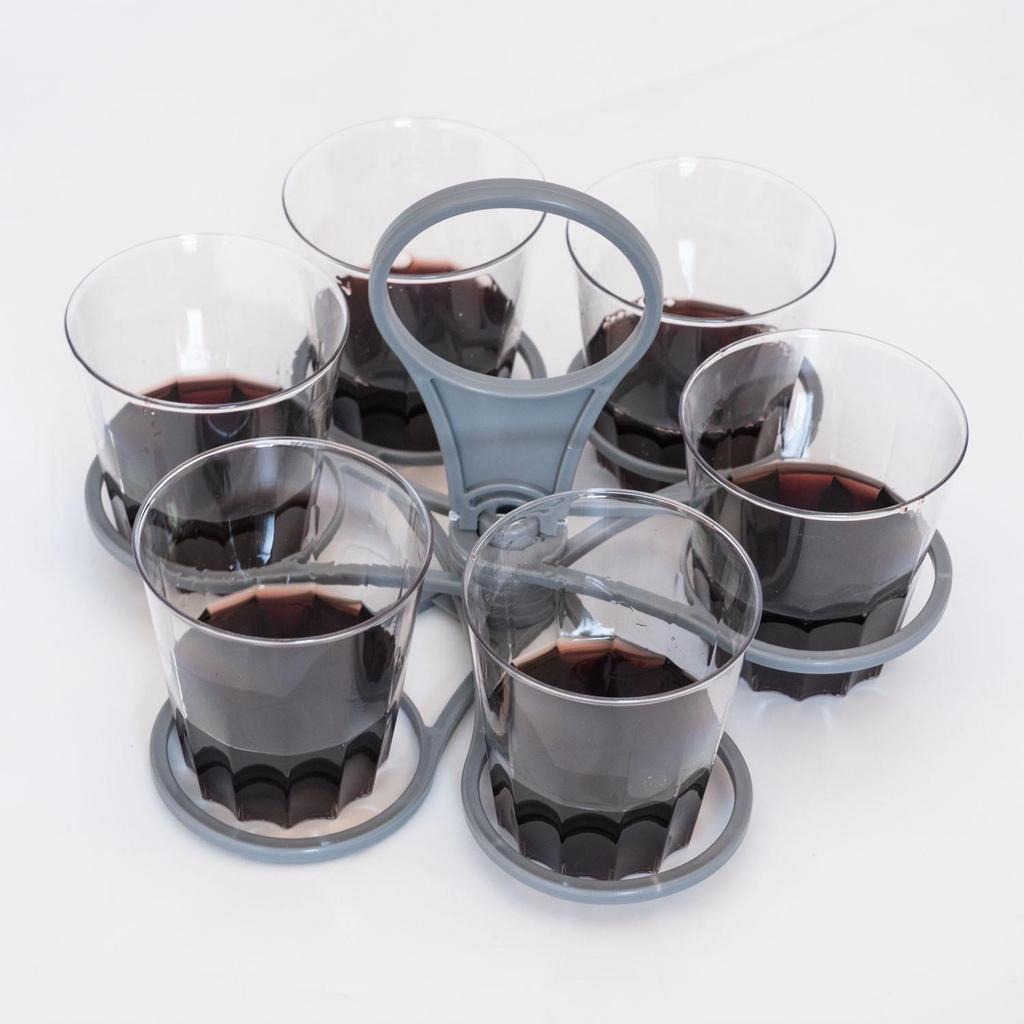 Foldable Rotating Cup Holder for Coffee, Wine, or Cocktail Glasses - Creative Petal Shape, Multifunctional Handle & Carrier