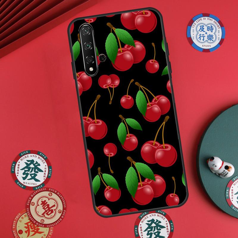 Food Fruit Red Cherry For Huawei Nova 12s 7i 8i 11i 12i Y73 Y70 Y90 Y60 Y72 Y61 Y91 9 10 SE P30 Pro P40 Lite Case