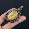 Bumblebee Jasper Pendant, 999 Copper Wire Wrapped Gemstone Jewelry, Handmade Pendant, For Mother Day