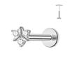 1PC G23 Titanium Heart Earring for Women Star Push-In Helix Tragus Rocket Cartilage Labret Stud Body Jewelry