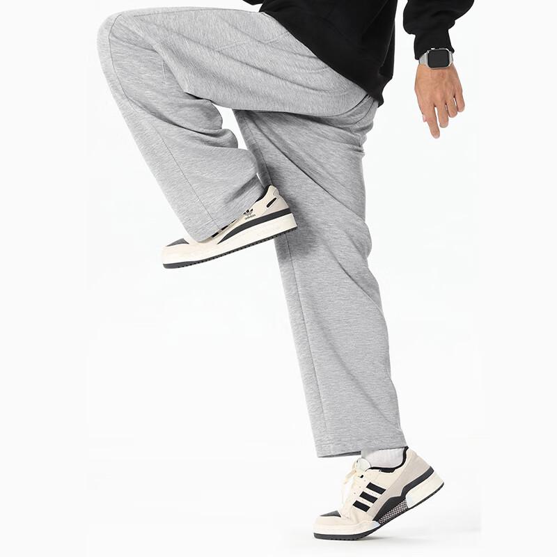 Fingercroxxit Men's Fleece-Lined Straight Leg Casual Pants