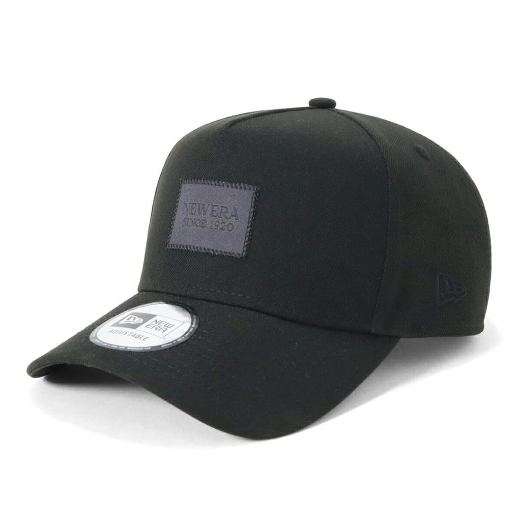 New Era 9FORTY A-Frame Woven Patch Cap, Black, Free Size, 940AF, Black