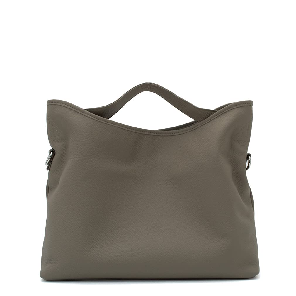 VITAFELICE Настоящая кожаная сумка-тоут квадратной формы 2-в-1, женская, 9003 (пепельный)