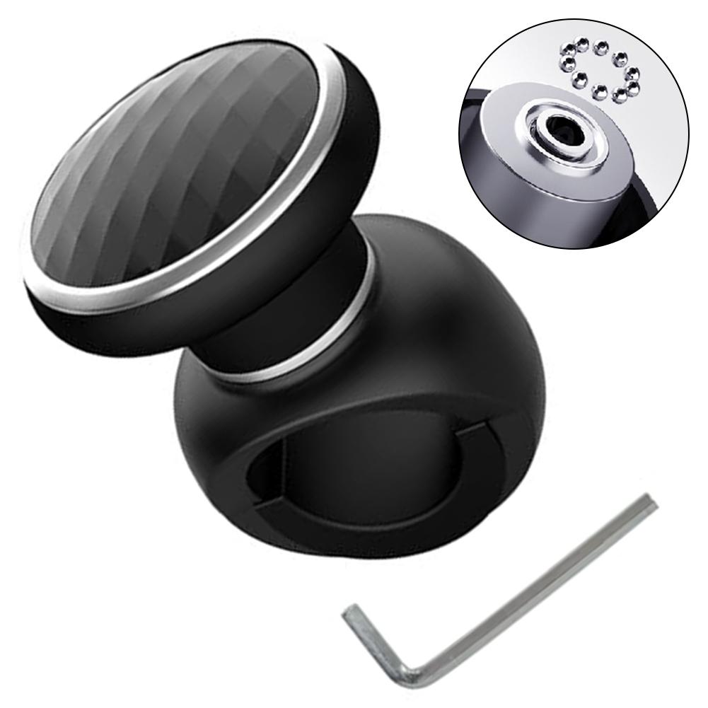 Car Steering Wheel Spinner Knob ABS Premium Black Assist Ball Grip Booster For Truck SUV Sedans Easier Parking Steering Controls