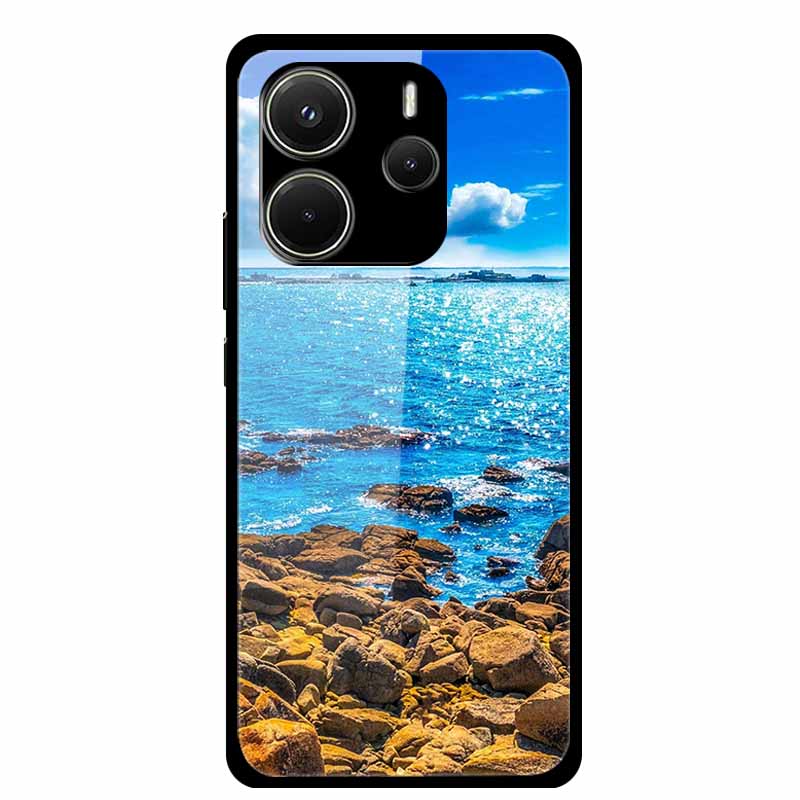 For Redmi Note 14 4G Phone Case Note14 Coque Hard Tempered Glass Back Cover For Xiaomi Redmi Note 14 5G Case Shell Soft Bumper