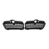 1Pair Car Front Bumper Fog Lights Grille Cover Fit for Golf MK3 Rabbit 1994 1995 1996 1H6853665A 1H6853666 (black)