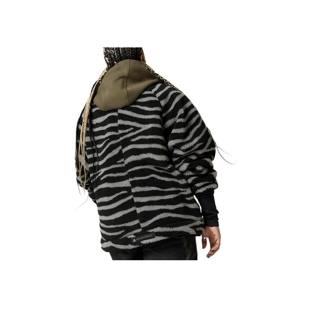 adidas Veste en polaire imprimé animal Stella McCartney Gris Colombe Femme H24064