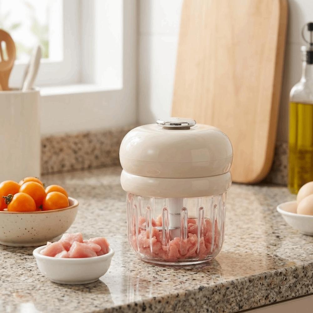 Detachable Electric Garlic Chopper Wireless Baby Food Maker Vegetable Grinder  Kitchen