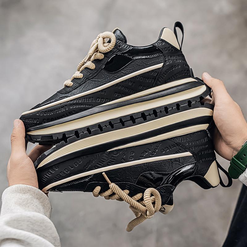 39-44 Men's Fashion Trend Thick Soled Height Increasing Sports and Leisure Shoes Forrest Gump Shoes Running Shoes