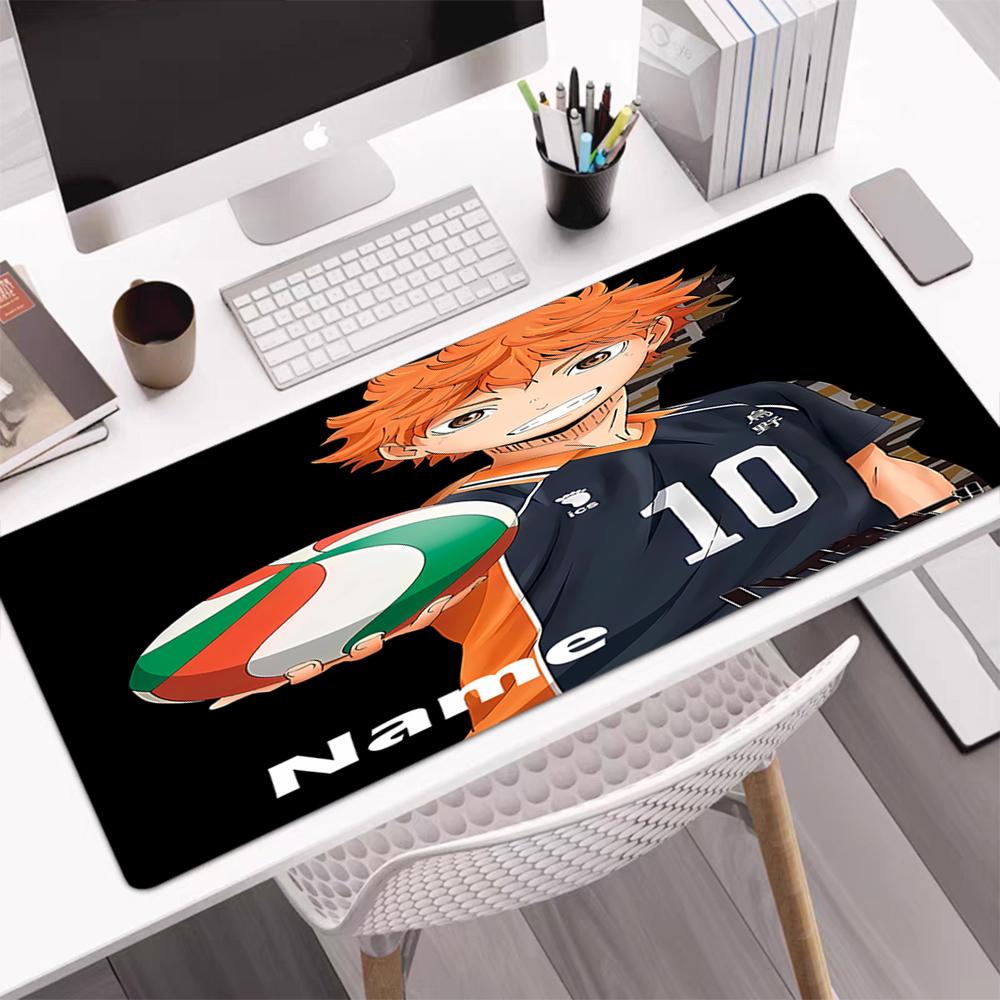 Custom Name Haikyu Theme Mouse Pad, Non Slip Rubber Base, Multifunctional Office & Home Decor, Perfect for Workspace Personalization.