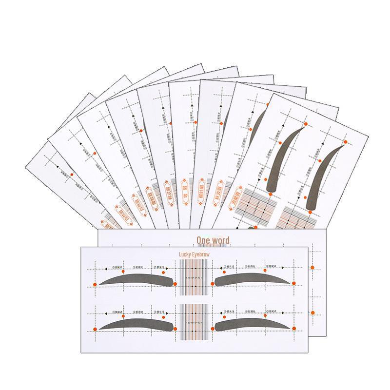 

Набор инструментов для укладки бровей: Карточки и наклейки с прямыми бровями Mixed pack of 10