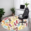 1pc Candy Wrappers Chair Carpet for Office Non Slip, Machine Washable Rug for Office, Room Holiday Decor for Christmas, Birthday Polyester