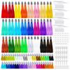 Tassels for Jewelry Making 48 pcs Leather Tassel Keychain Charms Bulk with 96pcs Jump Rings for Earrings for Key Chain C