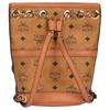 MCM Aren Solid Color Classic Logo Drawstring Closure Bucket Backpack Mini Women backpack Brown MWKDATA01CO001