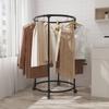 Metal Clothing Stand with Wheels 360°Rotating Movable Clothing Organizer Rack Round Garment Rack for Live Broadcast Room