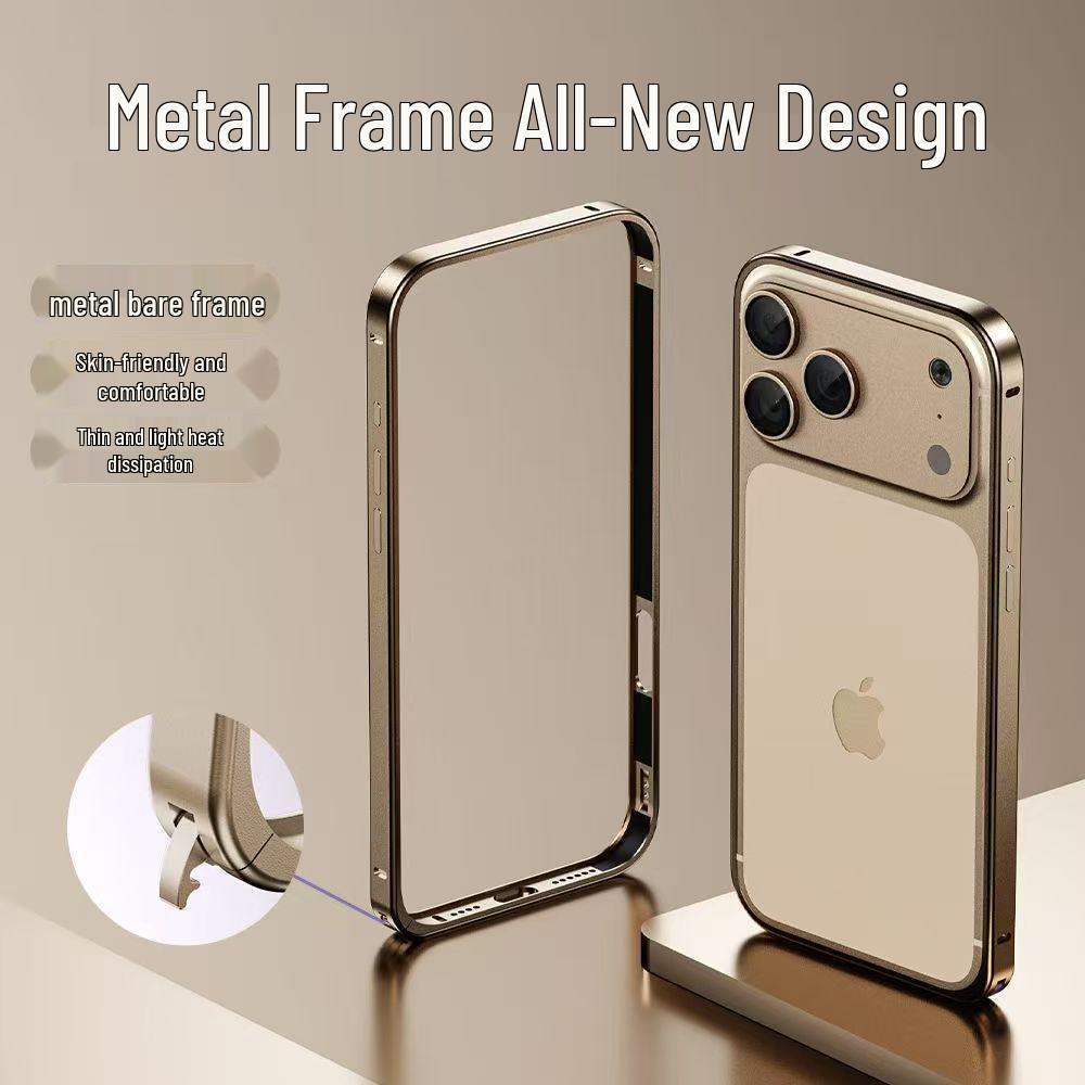 Seahorse Buckle Anti-Fingerprint Aluminum Frame iPhone 16/17 Protective Case